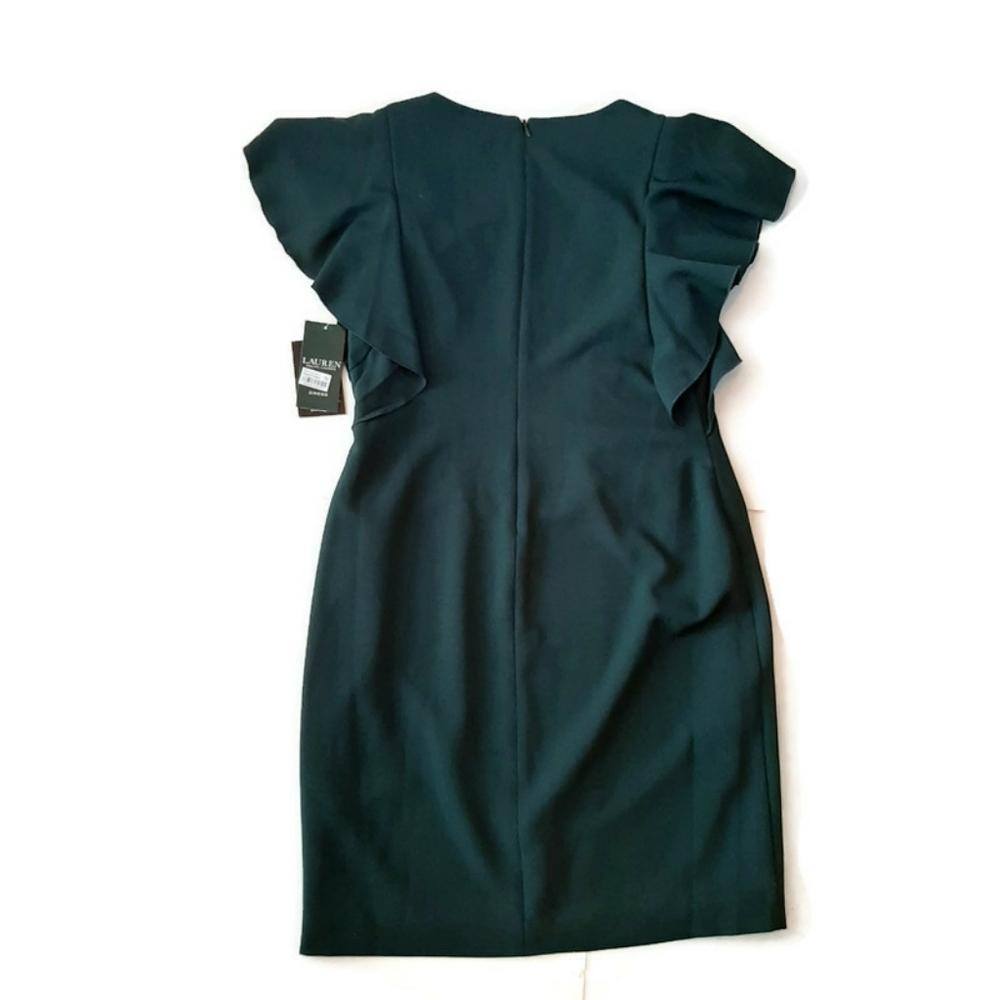 RALPH LAUREN new green flutter sleeve dress - Picture 8 of 8